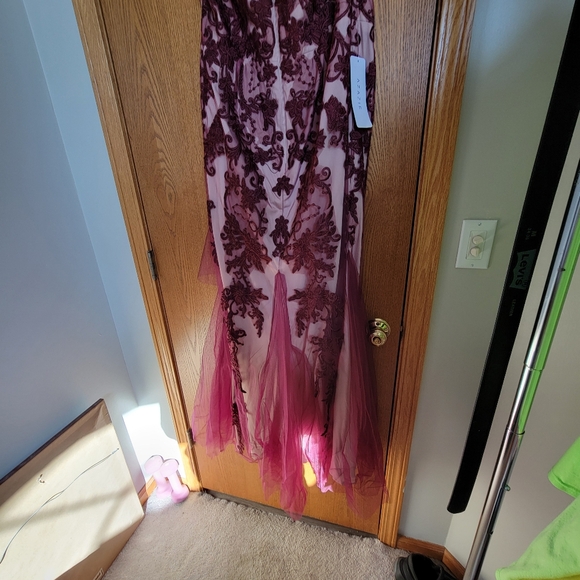 AZAZIE Plum Lace Maxi Dress - Picture 6 of 10